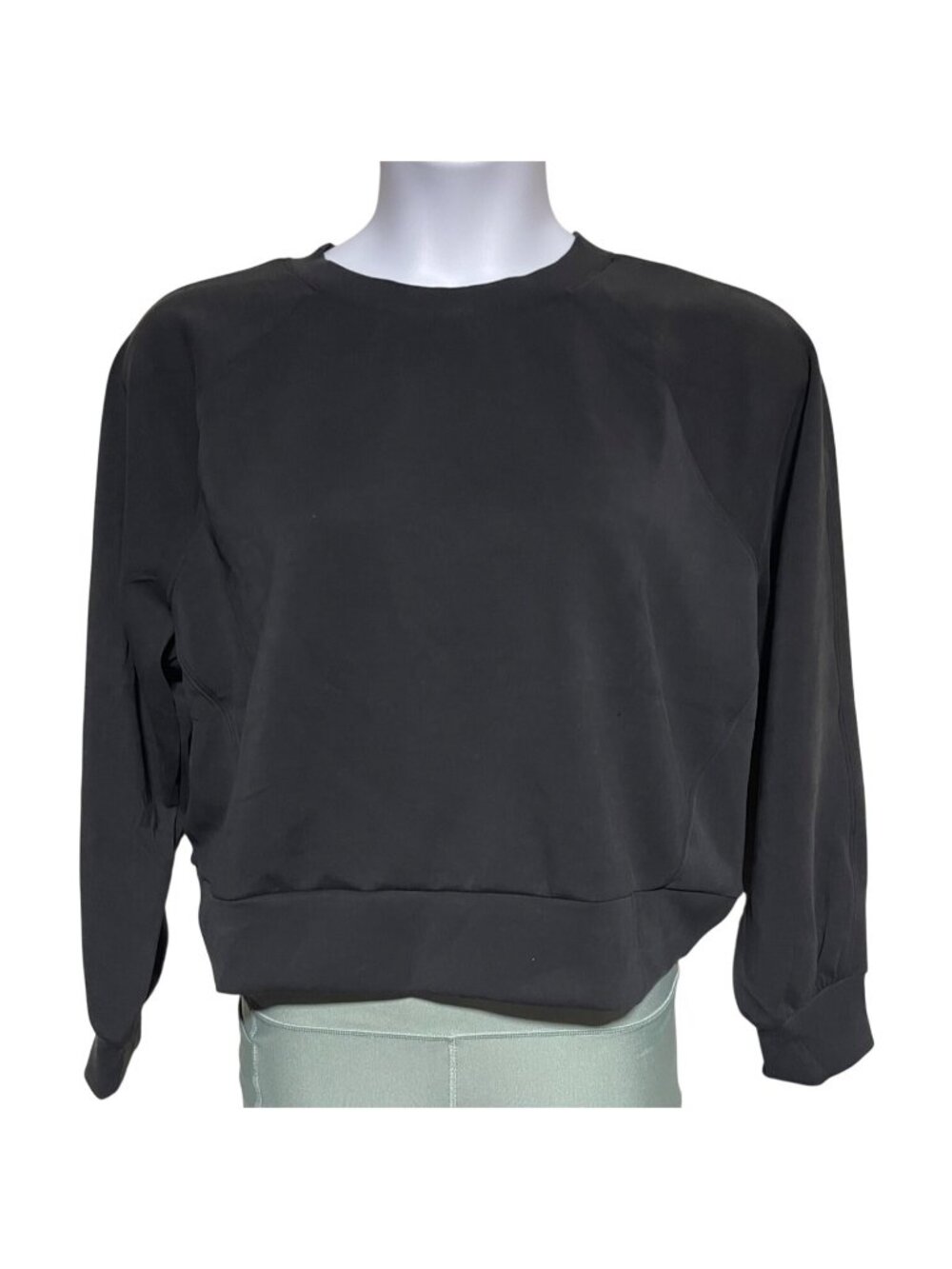Members Mark Womens Sweatshirt Sandwash Crewneck Pullover Relaxed Fit L Black